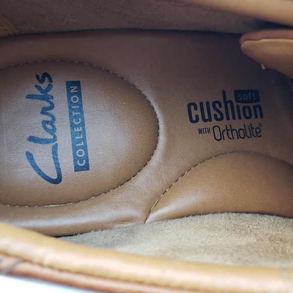 NWOB Clarks lace up brown leather dress shoes - Picture 8 of 10